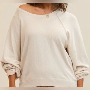 Aerie Sweater Sweatshirt Soft Cozy Crewneck Heather Frost Size XL New with Tags